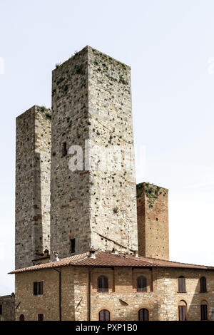 Europa, Italien, Toskana, Altstadt von San Gimignano Stock Photo