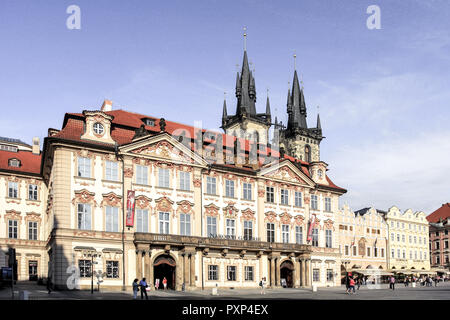 Tschechische Republik, Prag, Palais Goltz-Kinsky am Altstädter Ring, Czech Republic, Prague, Goltz-Kinsky Palace on Old Town Square, praha, czech, rep Stock Photo