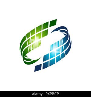 Abstract trandy curve of in swoosh stylise, vector and logo design Stock Vector