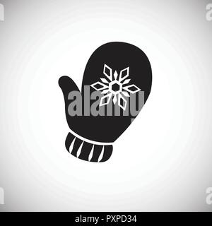 Christmas mitten on white background Stock Vector