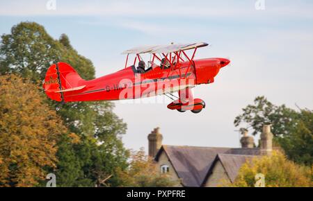 Hatz CB-1 biplane (G-HATZ) at Old Warden Aerodrome on the 7th October 2018 Stock Photo