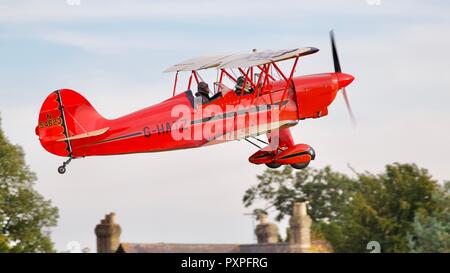 Hatz CB-1 biplane (G-HATZ) at Old Warden Aerodrome on the 7th October 2018 Stock Photo