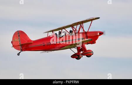 Hatz CB-1 biplane (G-HATZ) at Old Warden Aerodrome on the 7th October 2018 Stock Photo