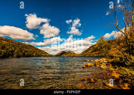 Jordan Pond Acadia National Park   Mount Desert Island, Maine, USA Stock Photo