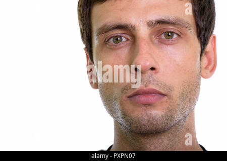 Close up of face of young handsome man Stock Photo
