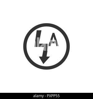 Photo flash sign. Lightning symbol. Auto flash. Vector illustration Flat Stock Vector