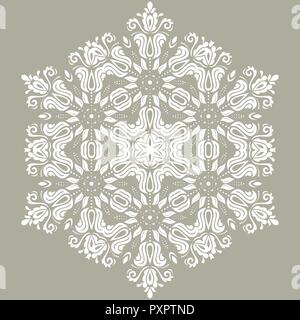 Pretty Vector Round Snowflake Stock Vector