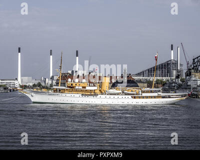 The Danish Royal Yacht Dannebrog, Copenhagen Harbour, Copenhagen, Denmark, Europe Stock Photo