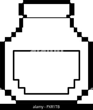 pixel video game bottle potion vector illustration Stock Vector Image ...