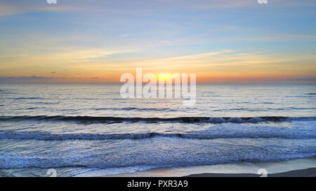 Drone sunset image taken in San Clemente, Beautiful Ariel sunset, SummertimeIn San Clemente. Stock Photo