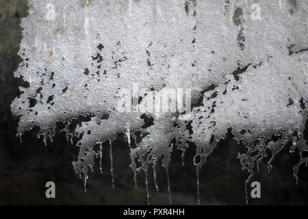 Germany, Garmisch-Partenkirchen, Detail of frozen ice in partnachklamm gorge Stock Photo