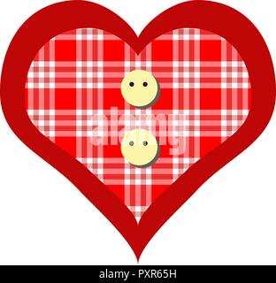 Hand-drawn painted red heart, vector element for your design. christmas toy Christmas-tree decoration Christmas ball Stock Vector