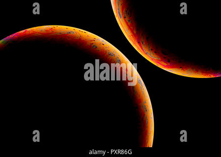 Surface of soap bubbles, close-up Stock Photo