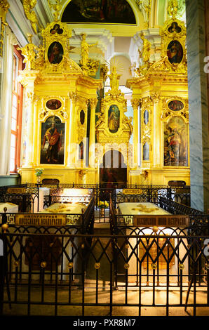 Imperial tombs inside the cathedral. Saints Peter and Paul