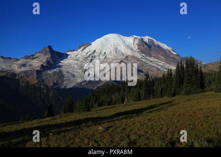 Mt Rainier as Viewed from the Northeast Stock Photo
