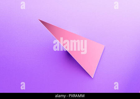 Triangle shaped mirror on light blue ground, 3D Rendering Stock Photo ...