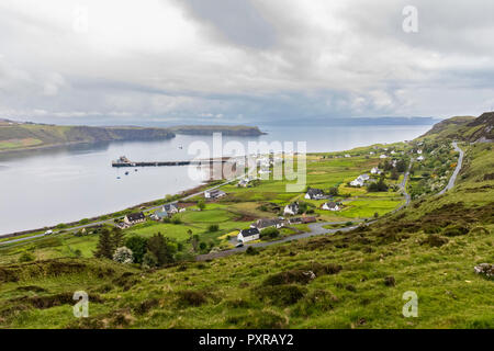 UK, Scotland, Inner Hebrides, Isle of Skye, Trotternish, Uig Bay, Uig Stock Photo