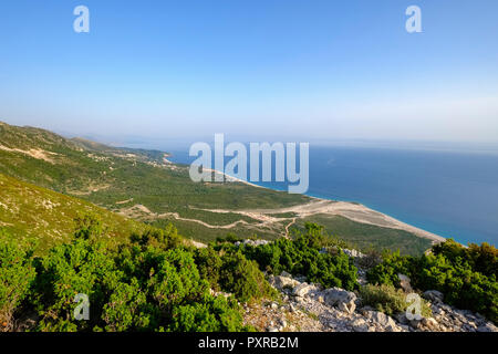 Albania, Ionean sea, Albanian Riviera, view from Llogara Pass Stock Photo