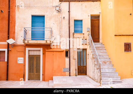 Italy, Molise, Termoli, Old town, houses Stock Photo