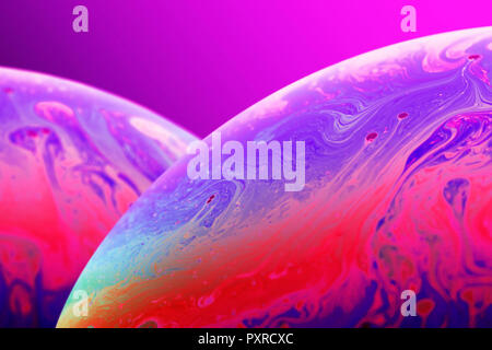 Surface of soap bubbles, close-up Stock Photo