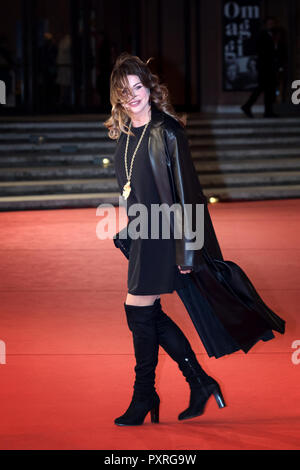 Rome, Italy. October 22, 2018: ALba Parietti in the red carpet during the Rome Film Festival 2018 at Auditorium Parco Della Musica. Credit: Gennaro Leonardi / Alamy Live News Stock Photo
