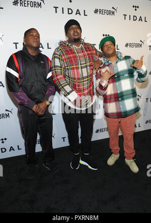 Brooklyn, NY, USA. 23rd Oct, 2018. The Lox at TIDAL X: Brooklyn 4th Annual Benefit Concert at the Barclays Center in Brooklyn, New York City on October 23, 2018. Credit: John Palmer/Media Punch/Alamy Live News Stock Photo