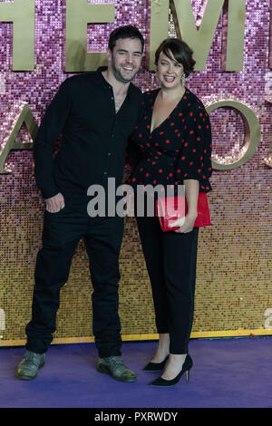 Aaron McCusker and Jennie Sutton attending the Bohemian Rhapsody world ...