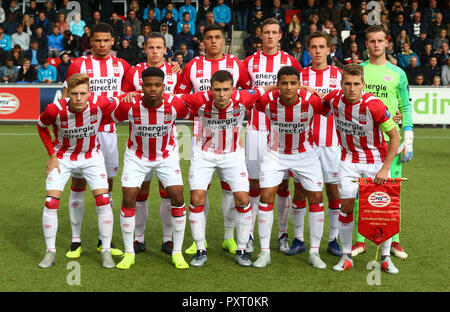 Eindhoven, Netherlands. October 24. 2018 PSV Eindhoven Team during UAFA Youth League Group B match between PSV Eindhoven and Tottenham Hotspur at Training Complex De Herdgang, Eindhoven , Netherlands on 24 Oct 2018.  Credit Action Foto Sport Credit: Action Foto Sport/Alamy Live News Stock Photo