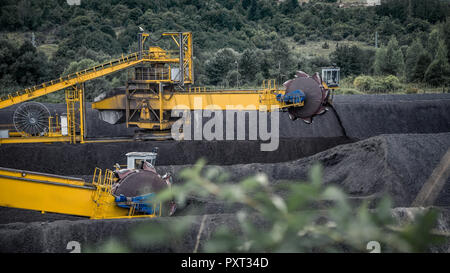 Coal pile, mining landscape Stock Photo