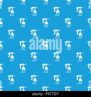 Spray gun pattern vector seamless blue Stock Vector