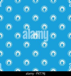 Unplugged electrical plug pattern vector seamless blue Stock Vector
