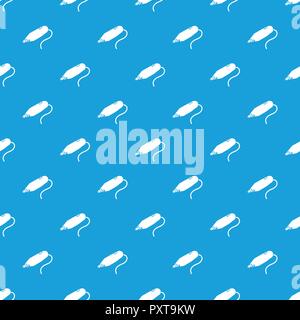 Mini hand drill pattern vector seamless blue Stock Vector