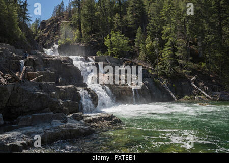 The Lower Myra Falls in Strathcona Provincial Park on Vancouver Island, British Columbia, Canada. Stock Photo