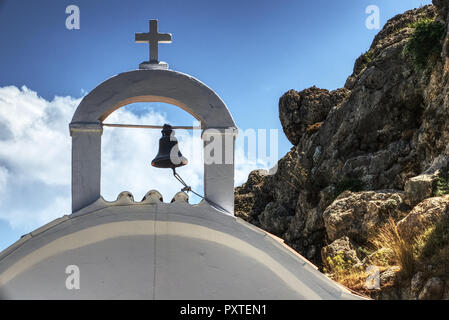 Orthodoxe Kapelle auf Rhodos, Saint Paul's Bay Stock Photo