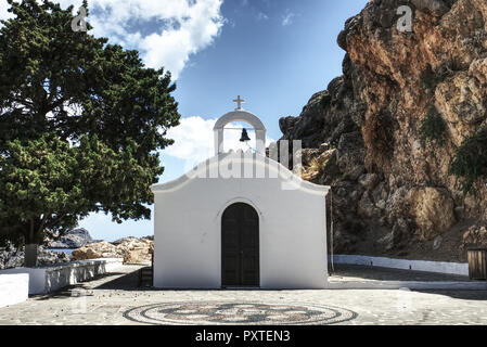 Alte, orthodoxe Kapelle auf Rhodos, Saint Paul's Bay Stock Photo