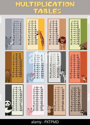 Chart design for times tables Stock Vector Image & Art - Alamy
