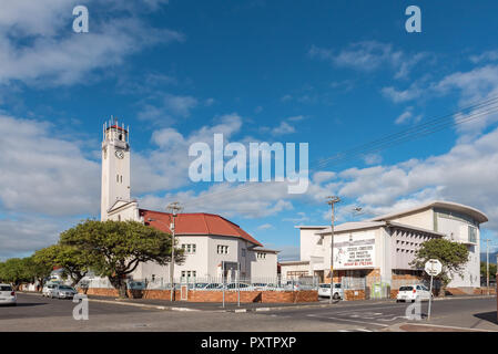 GOODWOOD, SOUTH AFRICA, AUGUST 14, 2018: A street scene with the Dutch Reformed Mother Church in Goodwood in the Western Cape Province Stock Photo