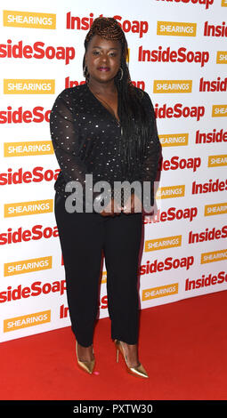 Photo Must Be Credited ©Alpha Press 079965 22/10/2018 Tameka Empson Inside Soap Awards 2018 100 Wardour Street London Stock Photo