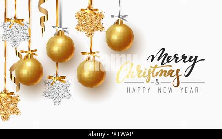 Merry Christmas Greeting Card Hanging Bauble Vector Image 9 thumbnail image