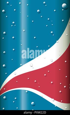 Blue background with water drops on  illustration Stock Vector