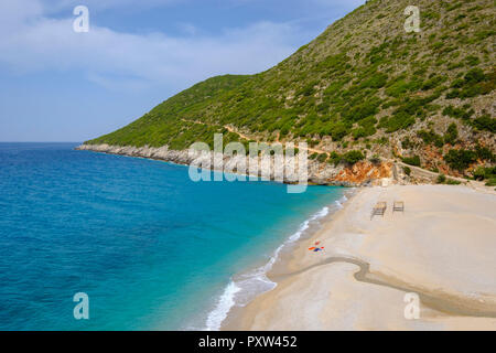 Albania, Ionean sea, Albanian Riviera, beach of Gjipe Stock Photo