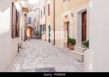 Italy, Molise, Termoli, Old town, empty alley Stock Photo