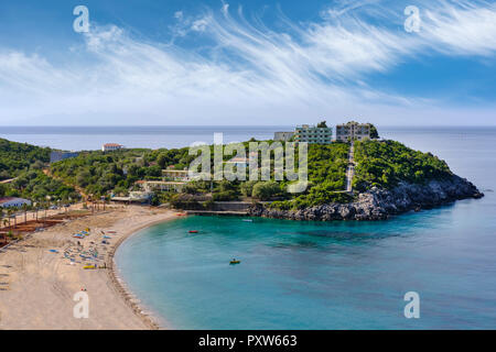 Albania, Ionean sea, Albanian Riviera, beach of Jal near Himara Stock Photo