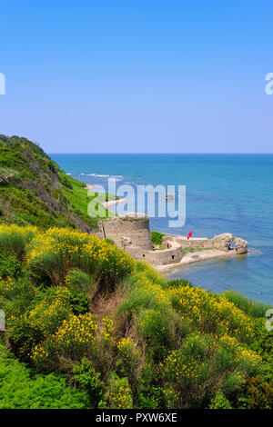 Albania, Adriatic Sea, Cape of Rodon, fortress of Skanderbeg Stock Photo