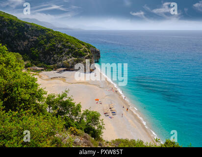 Albania, Ionean sea, Albanian Riviera, beach of Gjipe Stock Photo