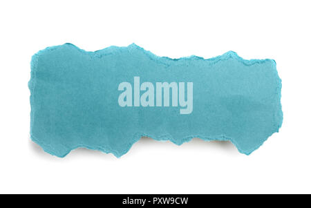 Piece of torn paper with space for your message. Work path included Stock Photo