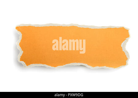 Piece of torn paper with space for your message. Work path included Stock Photo