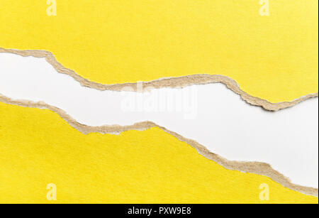 Torn paper with space for your message. Work path Stock Photo