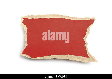 Piece of torn paper with space for your message. Work path included Stock Photo