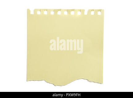 Piece of torn paper with space for your message. Work path included Stock Photo